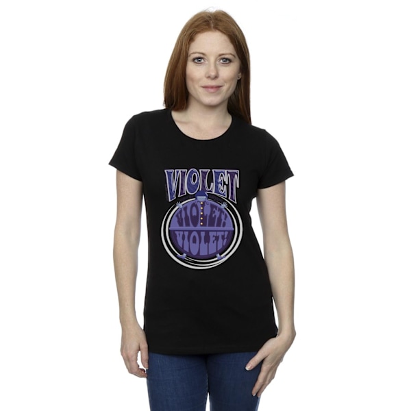 Willy Wonka Dam/Kvinnor Violett Turning Violet Bomull T-shirt Black XL