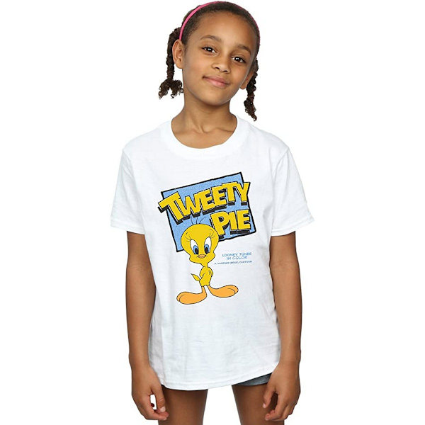 Looney Tunes Girls Tweety Pie Bomull T-shirt 9-11 år Vit White 9-11 Years