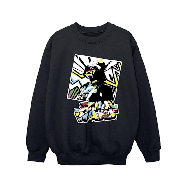 Star Wars Girls Vader Water Colour Pop Art Sweatshirt 7-8 år Black 7-8 Years