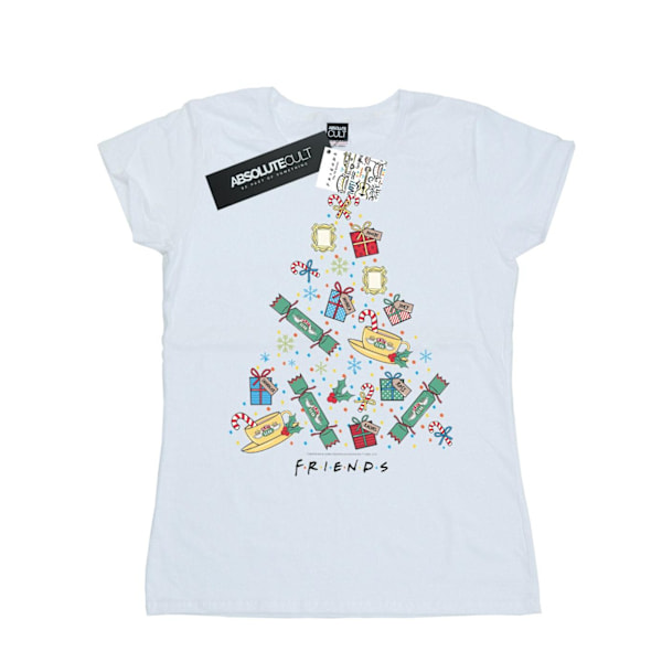 Friends Dam/Damer Julgran Bomull T-shirt M Vit White M