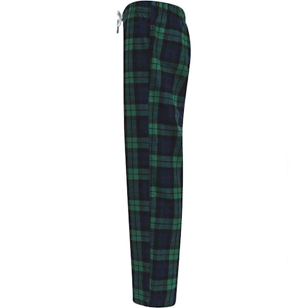 SF Minni Barn/Barn Tartan Lounge Byxor 7-8 År Marinblå/Grön Navy/Green 7-8 Years