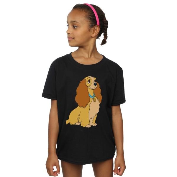 Disney Girls Lady And The Tramp Lady Spaghetti Heart Cotton T-S Black 12-13 Years