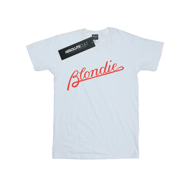 Blondie Womens/Ladies Lines Logotyp Cotton Boyfriend T-Shirt XXL W White XXL