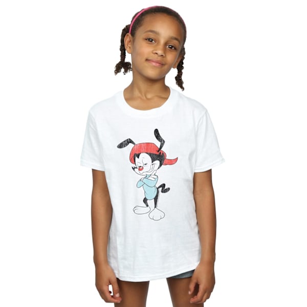 Animaniacs Girls Wakko Classic Pose Bomull T-shirt 7-8 år Vit White 7-8 Years