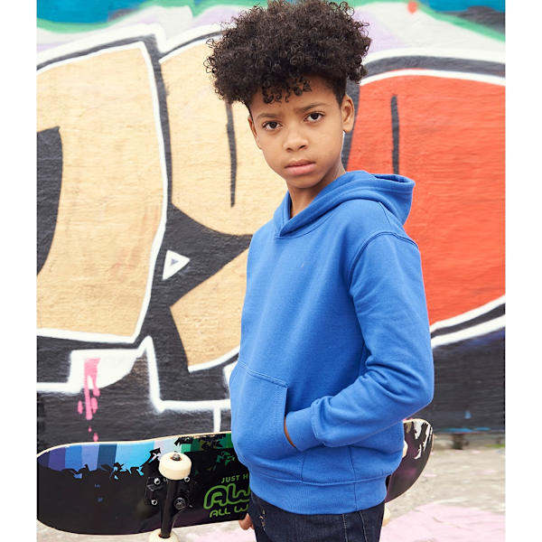 Awdis Barn/Barn Hoodie i ekologisk bomull 7-8 år Royal Blue Royal Blue 7-8 Years