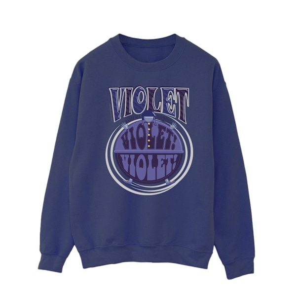 Willy Wonka Herr Violet Turning Violet Sweatshirt 3XL Marinblå Navy Blue 3XL