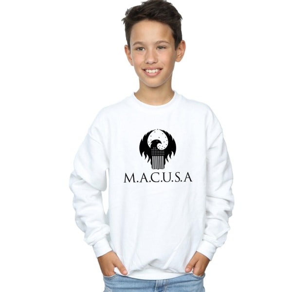 Fantastic Beasts Boys MACUSA Logotröja 12-13 år Vit White 12-13 Years