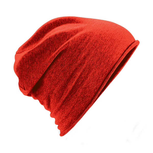 Beechfield Unisex enfärgad Jersey Beanie Hat One Size Röd Red One Size