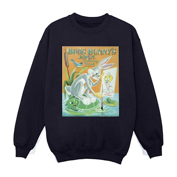 Looney Tunes Pojkar Bugs Bunny Målarbok Sweatshirt 3-4 År Navy Blue 3-4 Years