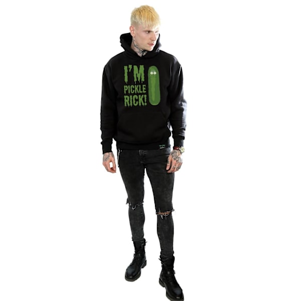 Rick And Morty Herr I´m Pickle Rick Hoodie L Svart Black L