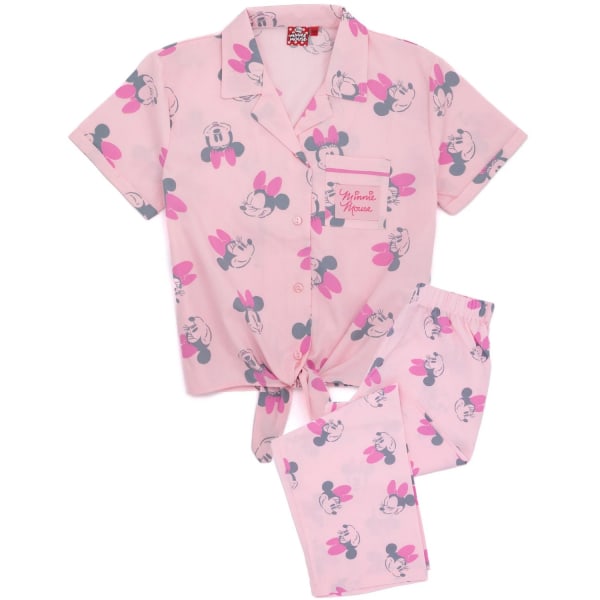 Disney Girls Minnie Mouse Kortärmad Pyjamas Set 10-11 år Pink 10-11 Years
