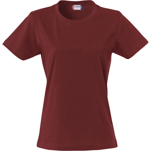 Clique Dam/Dam T-shirt Enfärgad XL Burgundy Burgundy XL