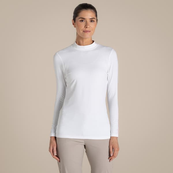 Craghoppers Dam Nosilife Mock Neck Långärmad Golf White 18 UK
