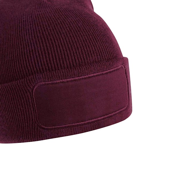 Beechfield Unisex Vuxen Original Patch Beanie One Size Burgundy Burgundy One Size