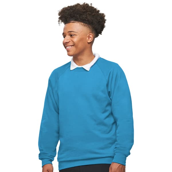 AWDis Academy Herr Crew Neck Raglan Sweatshirt M Sky Sky M