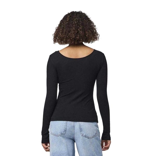 Pieces Dam Ribbad Topp M Svart Black M