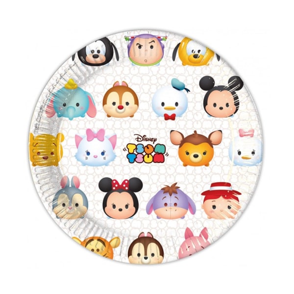Disney Tsum Tsum Paper Characters Festtallrikar (paket med 8) En Multicoloured One Size