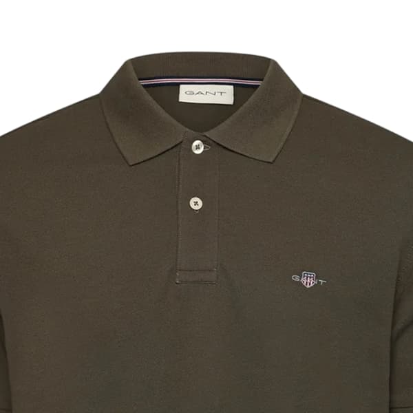 Gant Herr Broderad Logotyp Pikétröja S Juniper Green Juniper Green S