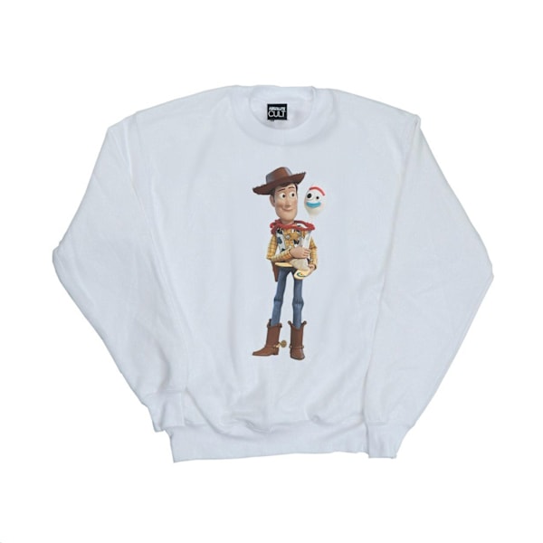 Disney Pojkar Toy Story 4 Woody Och Forky Tröja 7-8 År Vit White 7-8 Years