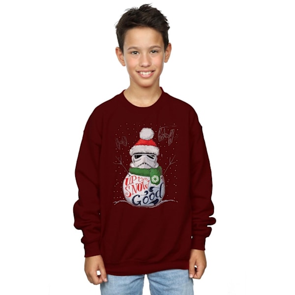 Star Wars Boys Stormtrooper Up To Snow Good Sweatshirt 9-11 Yea Burgundy 9-11 Years