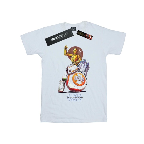 Star Wars The Rise Of Skywalker Dam/Damer Droids Illustration Bomull Boyfriend T-shirt XXL Vit White XXL