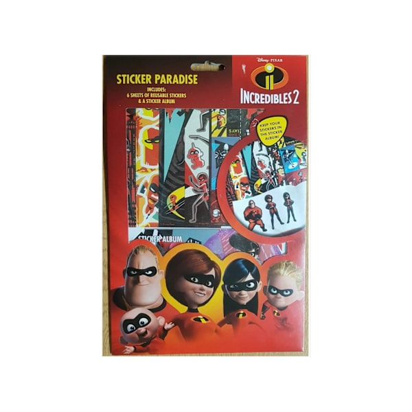 Incredibles 2 Paradise Stickers (7-pack) En Storlek Flerfärgad Multicoloured One Size