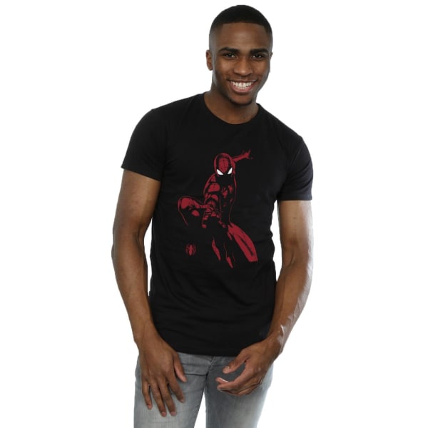 Spider-Man Mens Shadow Cotton T-Shirt XL Svart Black XL