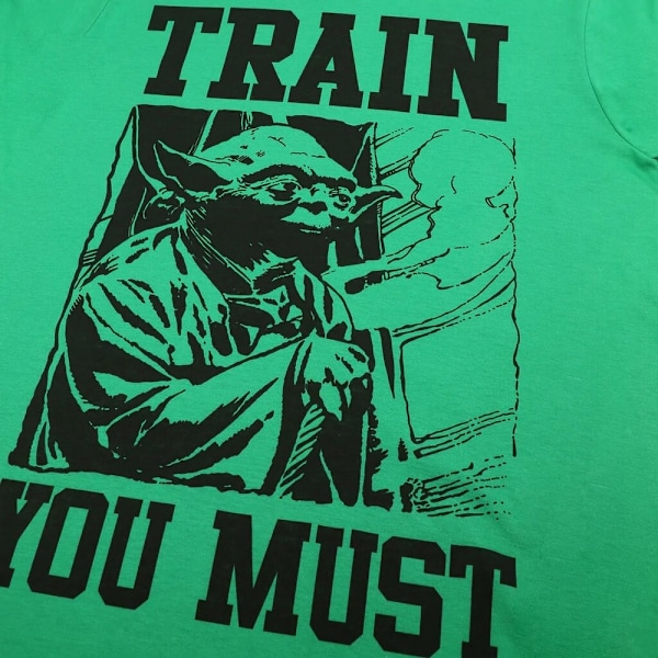 Star Wars Herr T-shirt Train You Must Yoda S Grön/Svart Green/Black S