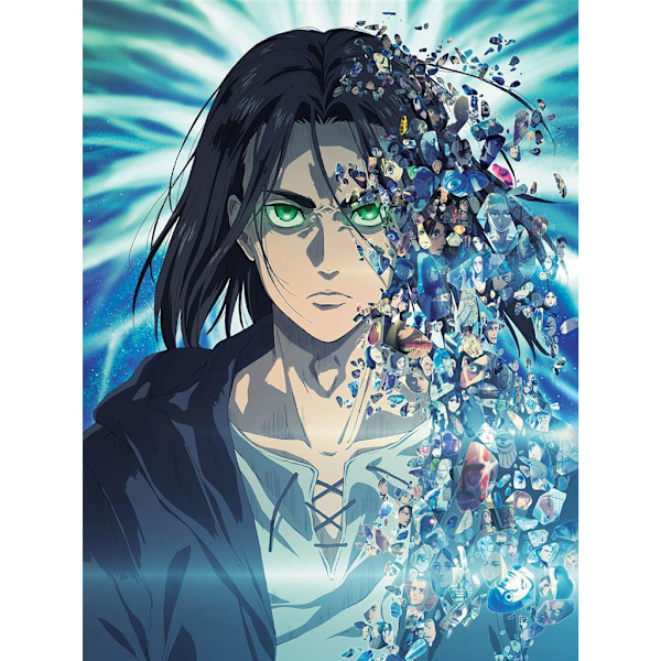 Attack on Titan S4 Fragmented Memories Tavla Canvas Print 80cm Multicoloured 80cm x 60cm