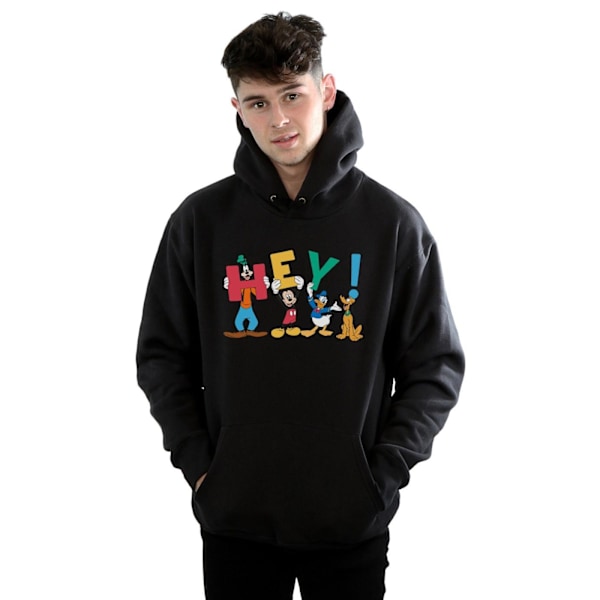 Disney Herr Mickey Mouse Friends Hey Hoodie M Svart Black M