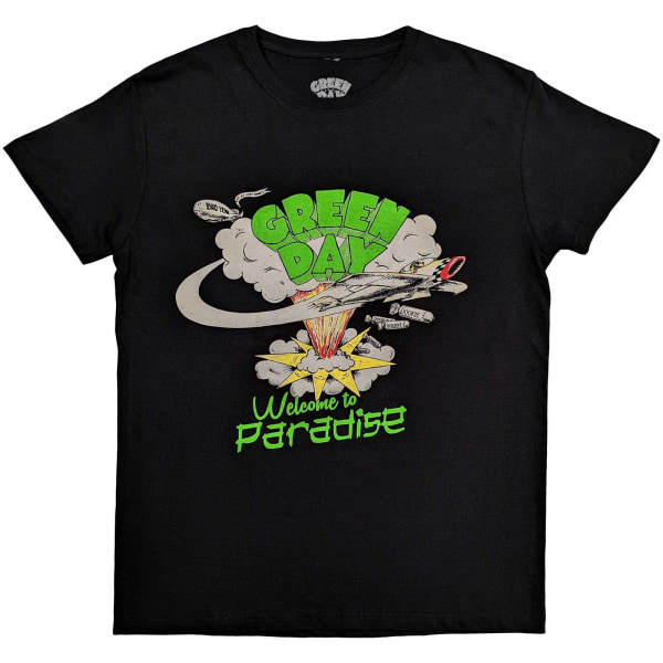 Green Day Unisex Vuxen Welcome To Paradise T-shirt S Svart Black S