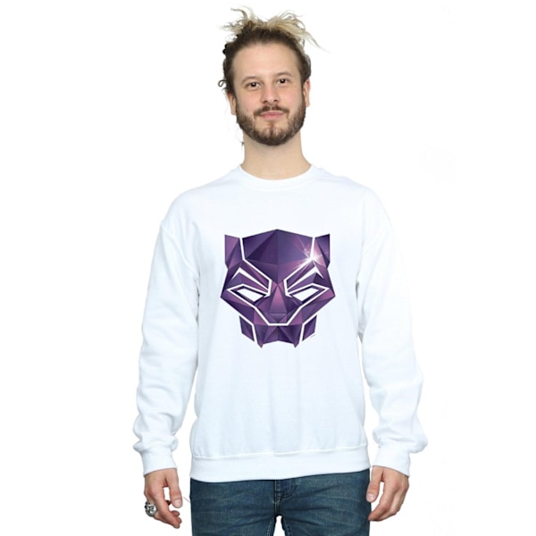 Marvel Herr Avengers Infinity War Black Panther Geometrisk Sweatshirt White L