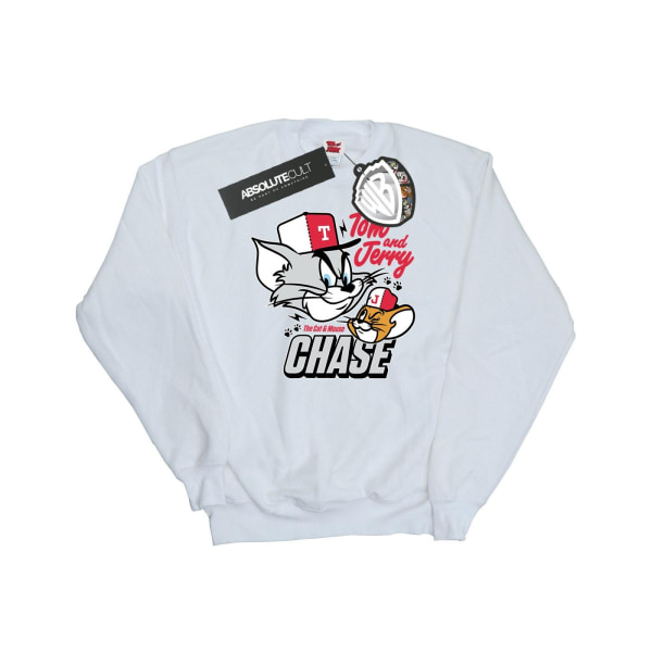 Tom And Jerry Dam/Dam Cat & Mouse Chase Sweatshirt S Whit White S