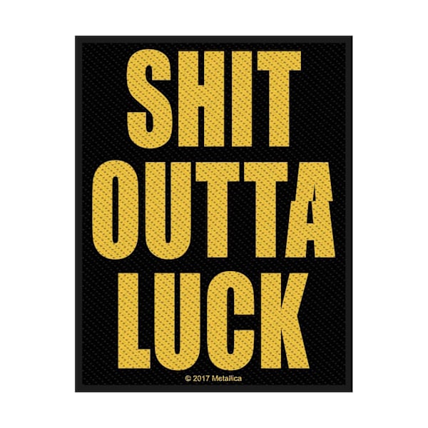 Metallica Shit Outta Luck vävd patch One Size Svart/Gul Black/Yellow One Size