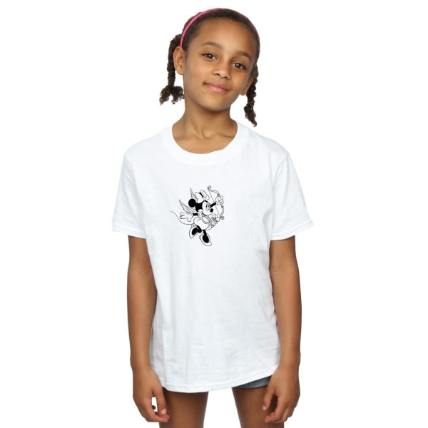 Disney Girls Minnie Mouse Love Cherub Cotton T-Shirt 7-8 år White 7-8 Years