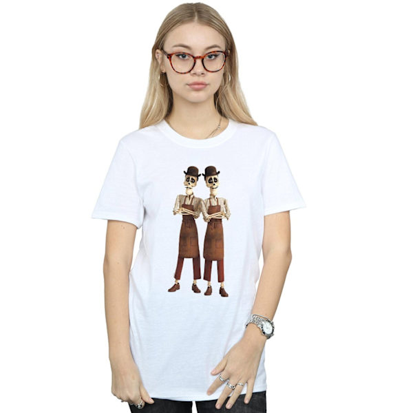 Disney Dam/Damer Coco Oscar Och Felipe Tvillingbröder Bomull White 4XL