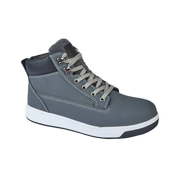 Grafters Säkerhetsskor med tåhätta för män 9.5 UK Grå Grey 9.5 UK