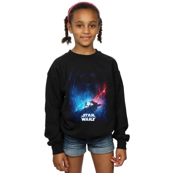 Star Wars Girls The Rise Of Skywalker Movie Poster Sweatshirt 3 Black 3-4 Years