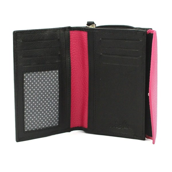 Eastern Counties Leather Una Colour Block Läderplånbok One Siz Black/Rose One Size