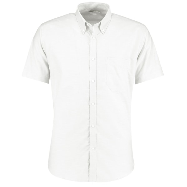 Kustom Kit Herr Workwear Oxford Slim Shirt 14in Vit White 14in