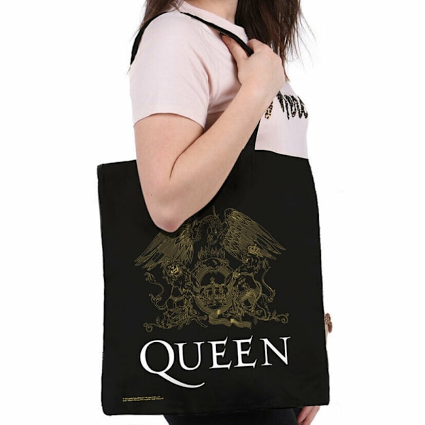 Queen Canvas Tote Bag One Size Svart Black One Size