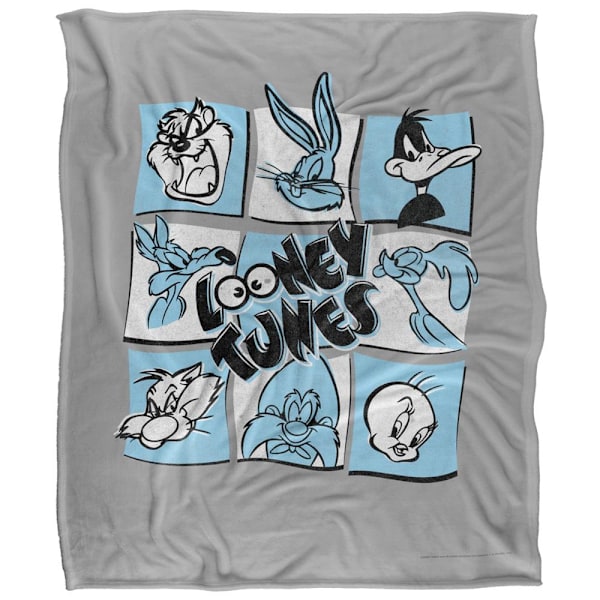 Looney Tunes Squares Filt En Storlek Flerfärgad Multicoloured One Size