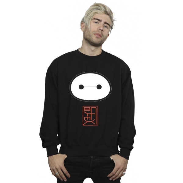 Disney Mens Big Hero 6 Baymax Icon Sweatshirt 3XL Svart Black 3XL