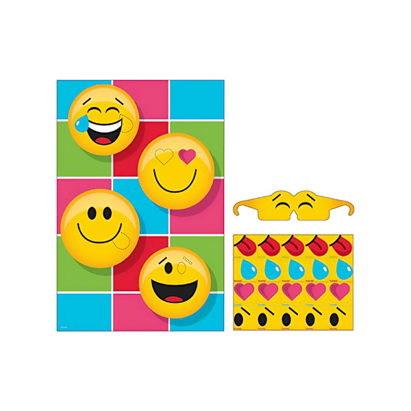 Kreativ fest plast emoji fest pin spel en storlek flerfärgad Multicoloured One Size