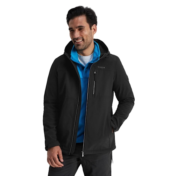 TOG24 Truro Softshell Jacka med huva för män M Svart Black M