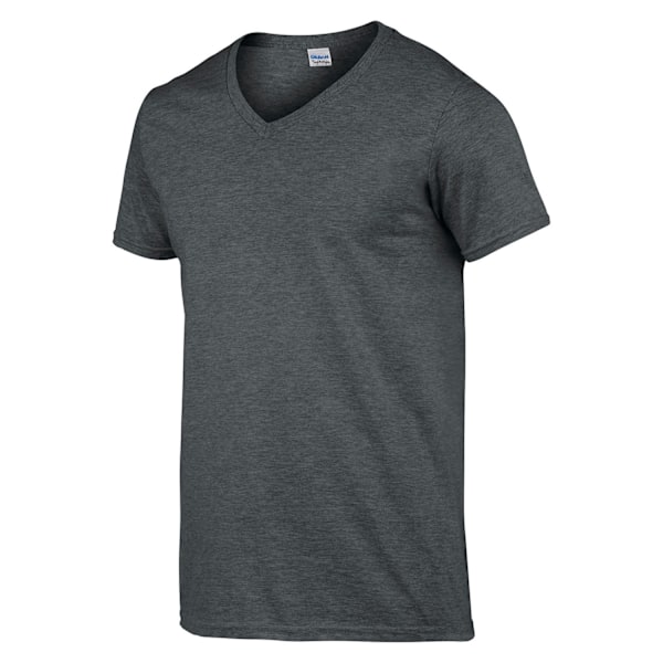 Gildan Herr Heather V-ringad T-shirt S Mörk Heather Dark Heather S