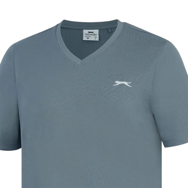 Slazenger Herr Broderad Logotyp Bomulls T-Shirt S Skifferblå Slate Blue S