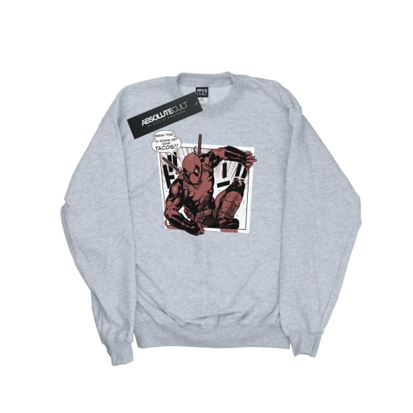 Marvel Mens Deadpool Breaktime Tacos Sweatshirt M Sports Grey Sports Grey M