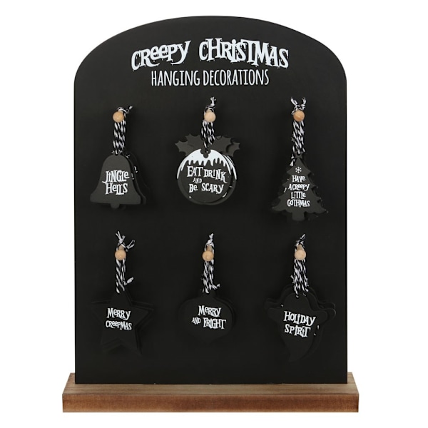 Something Different Creepy Hanging Sign Set (Pack of 36) One Si Black One Size