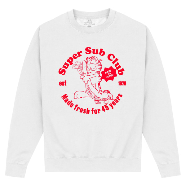 Garfield Unisex Adult Super Sub Club Sweatshirt M Vit White M